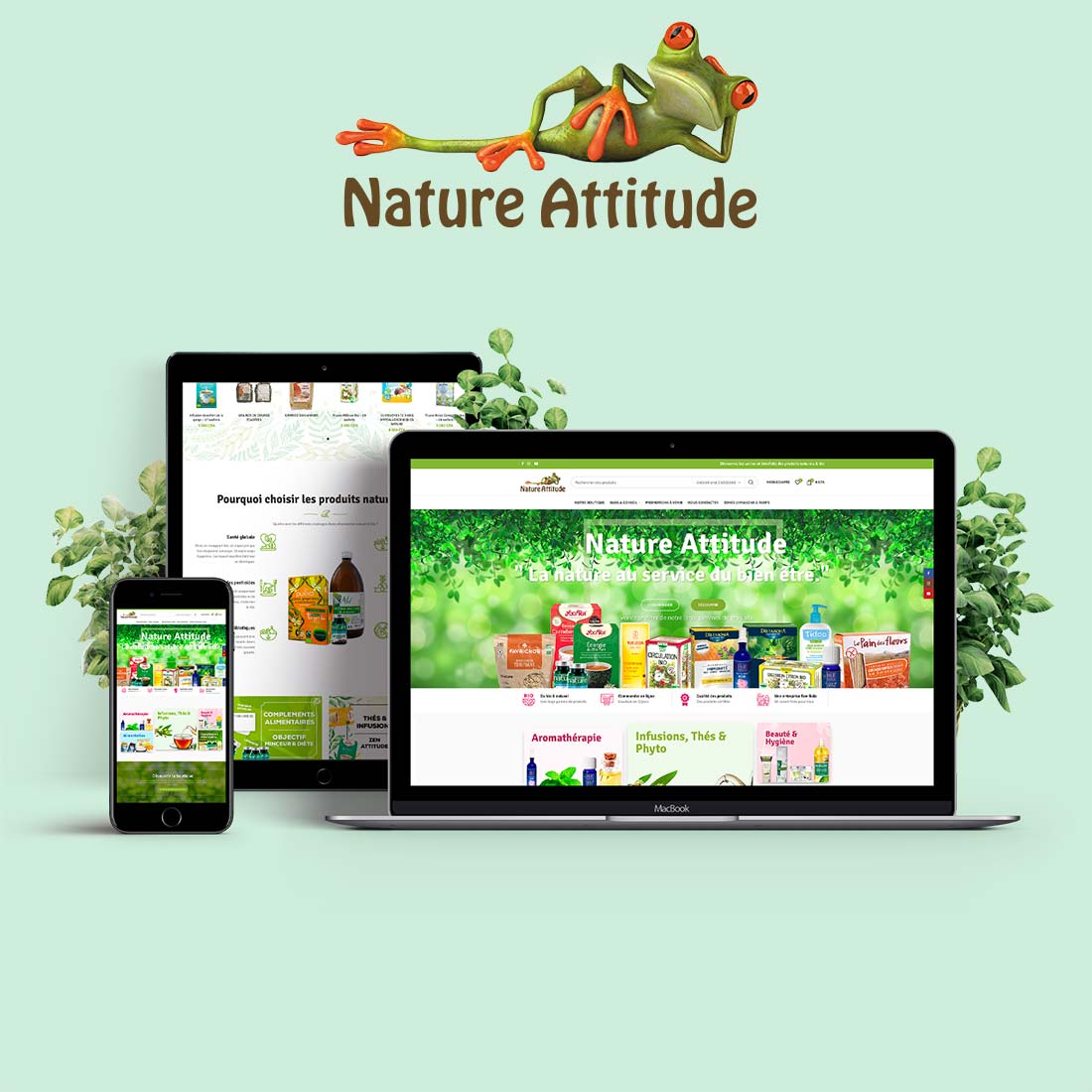 site e-commerce nature attitude par l'agence graphica